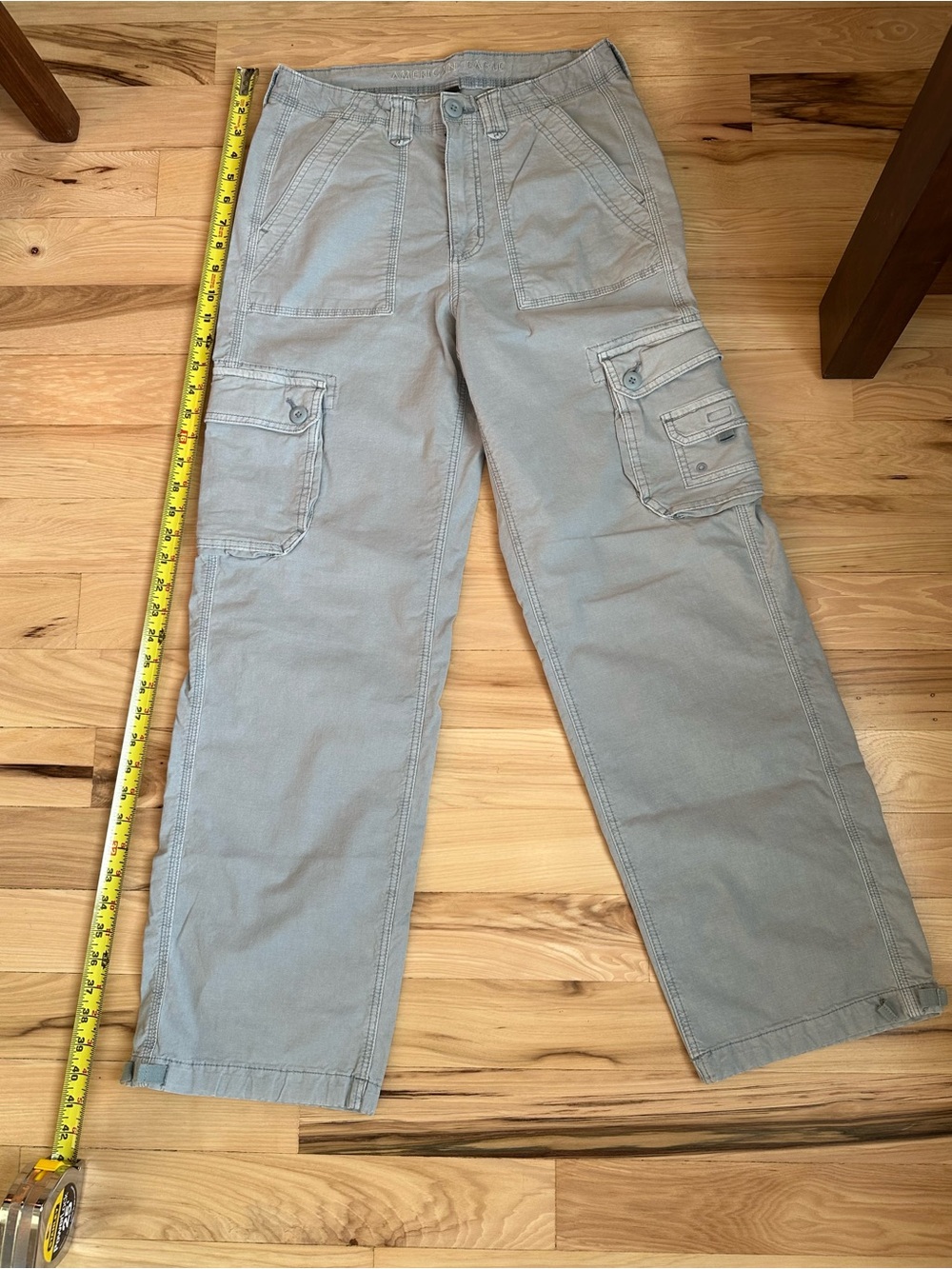 Women's Light Gray Casual Cargo Pants